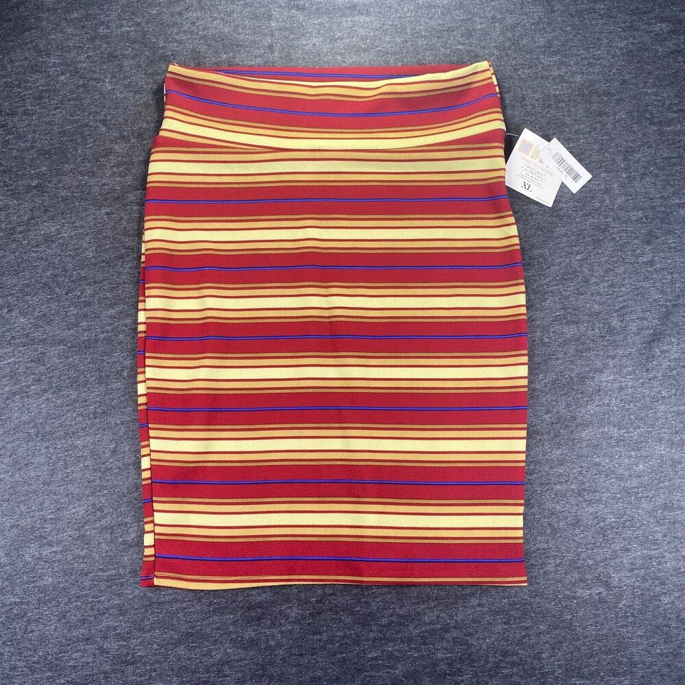LuLaRoe Cassie Pencil Skirt Women’s Size XL Multicolor Striped NWT
